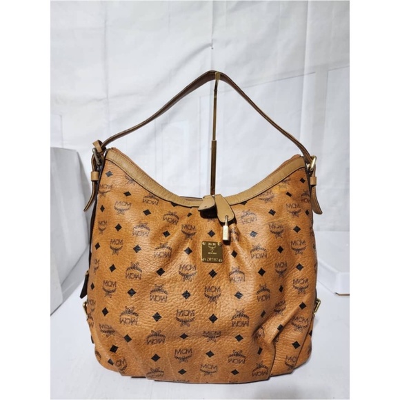 Authentic MCM Visetos Shoulder Bag Brown - Picture 1 of 15